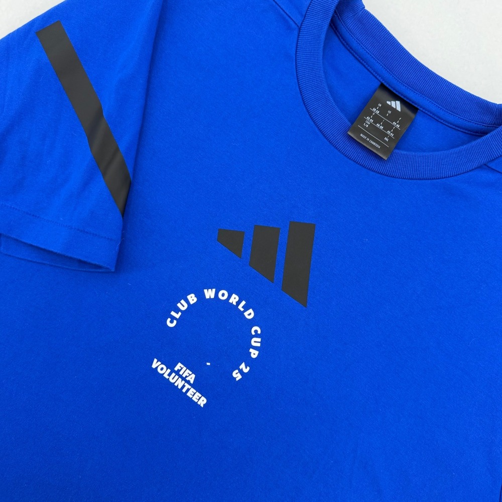 Adidas FIFA Club World Cup 25 Volunteer T-Shirt Youth (16-18) Large Blue NWOT